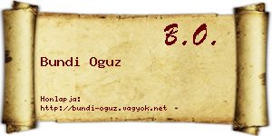 Bundi Oguz névjegykártya